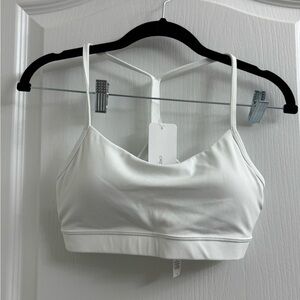 CRZ YOGA White Y back butterluxe sports bra NWT